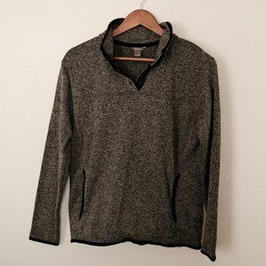 Eddie Bauer Quarter Zip Snap Pullover Sweatshirt